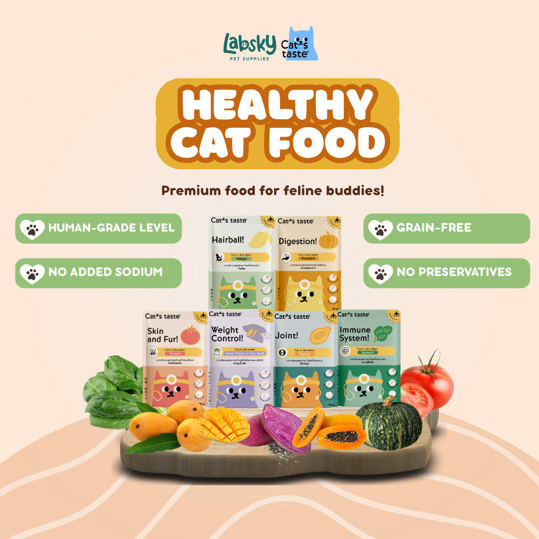 Cat's Taste Healthy Premium Cat Food Skin and Fur Joint Digestion Hairball Flavor 70g pouch (Jelly)