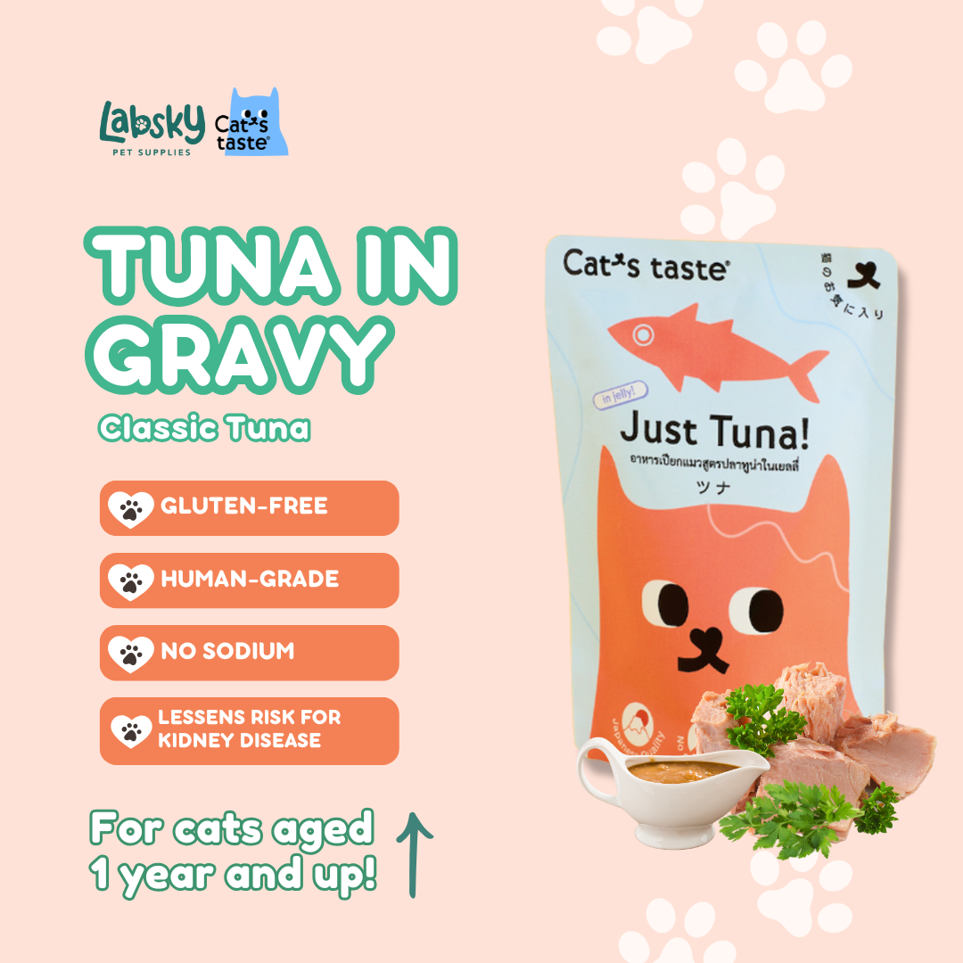 Cat's Taste Premium Wet Cat Food Tuna Chicken Salmon in Gravy 75g pouch