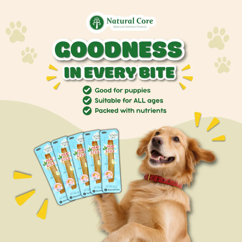 (BUNDLE of 5) Natural Core Meat Stick Chicken and Cod for Dogs and Cats