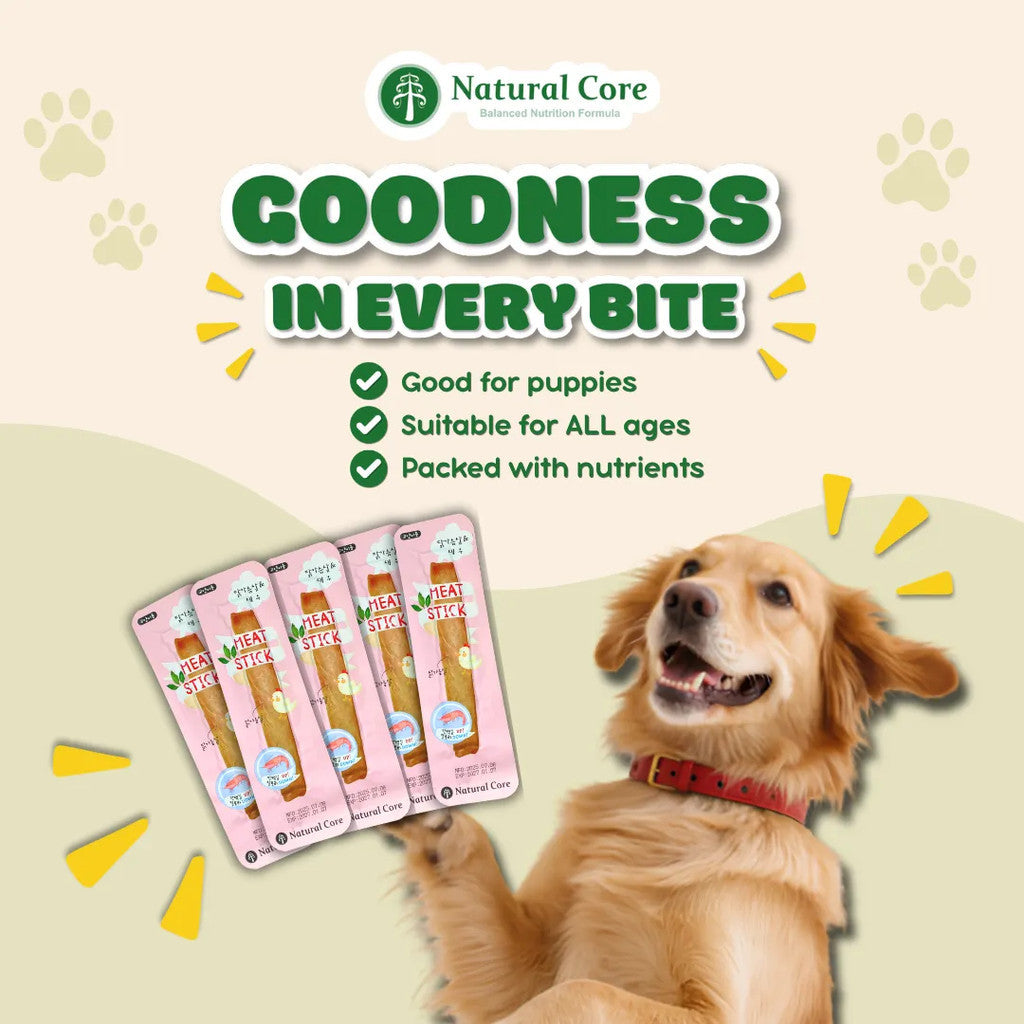 (BUNDLE OF 5) Natural Core Meat Sticks Chicken and Shrimp for Dogs and Cats