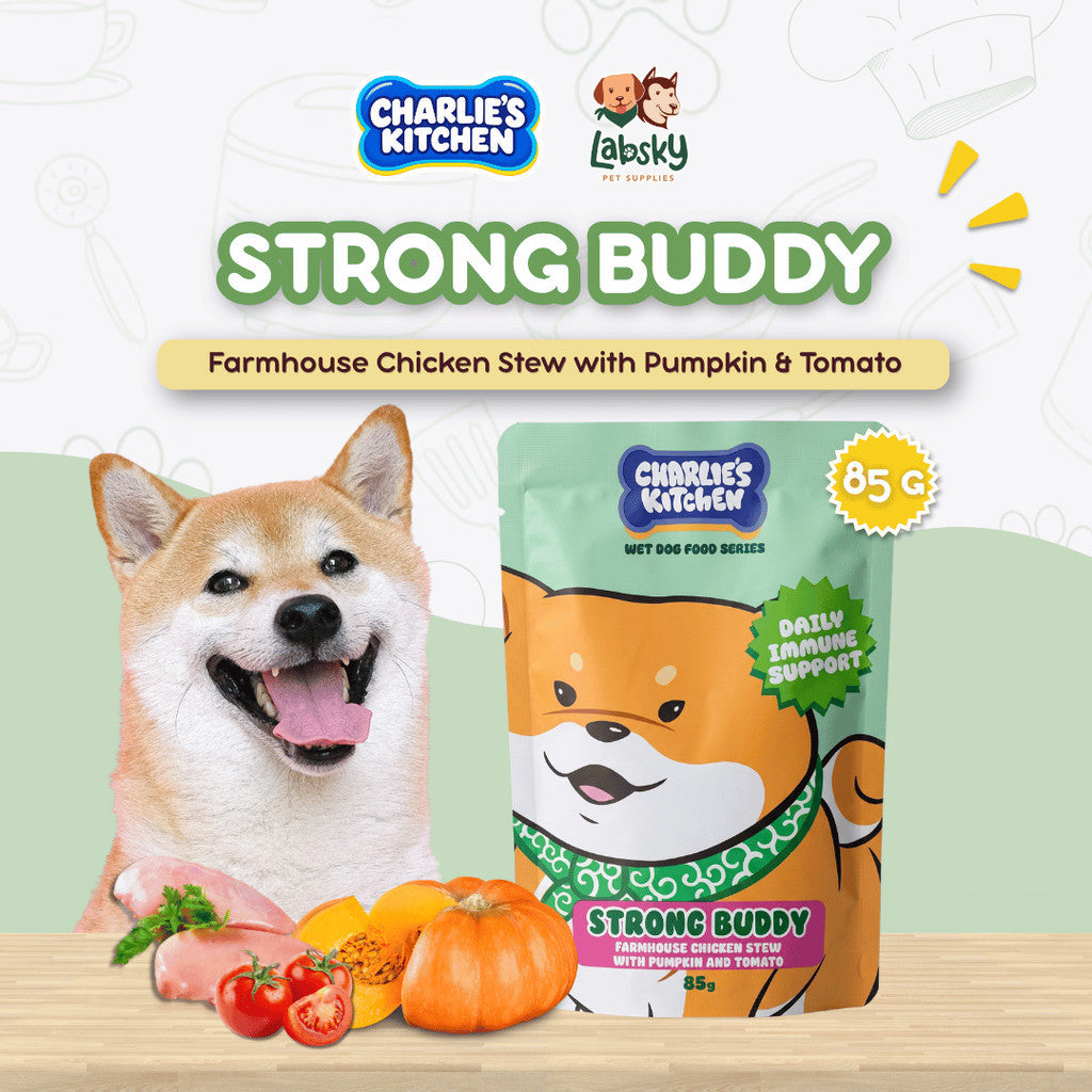 (PER PIECE) Charlie's Kitchen Gentle Belly Peek A Boo Mighty Munch Strong Buddy Dog Food 85g