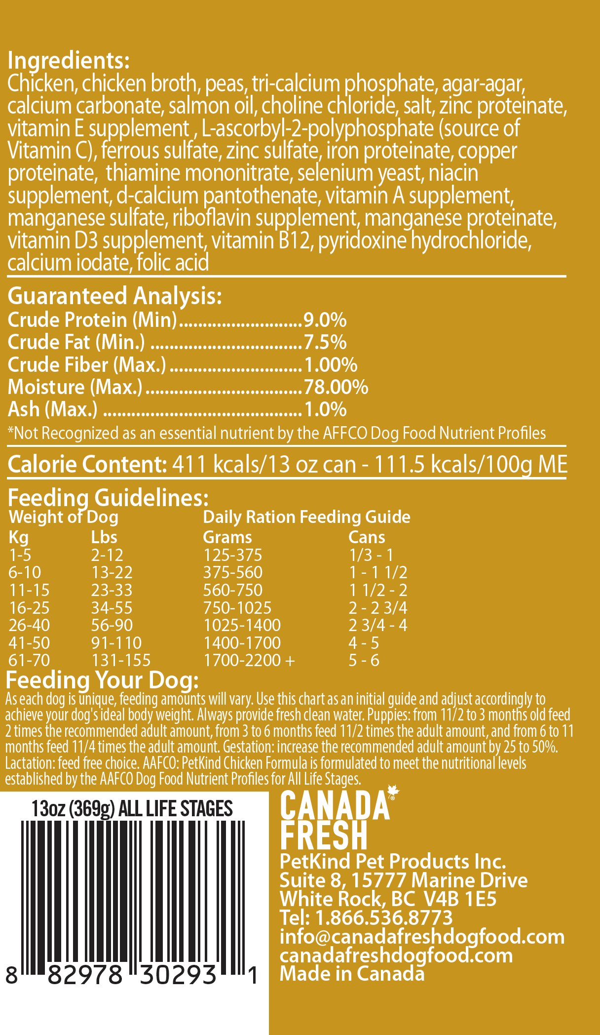 Canada Fresh Dog 369 g