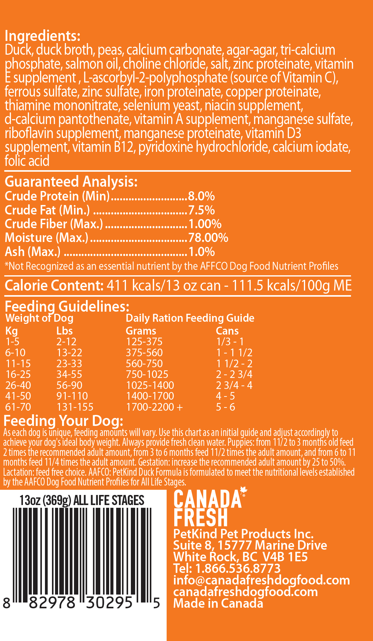 Canada Fresh Dog 369 g