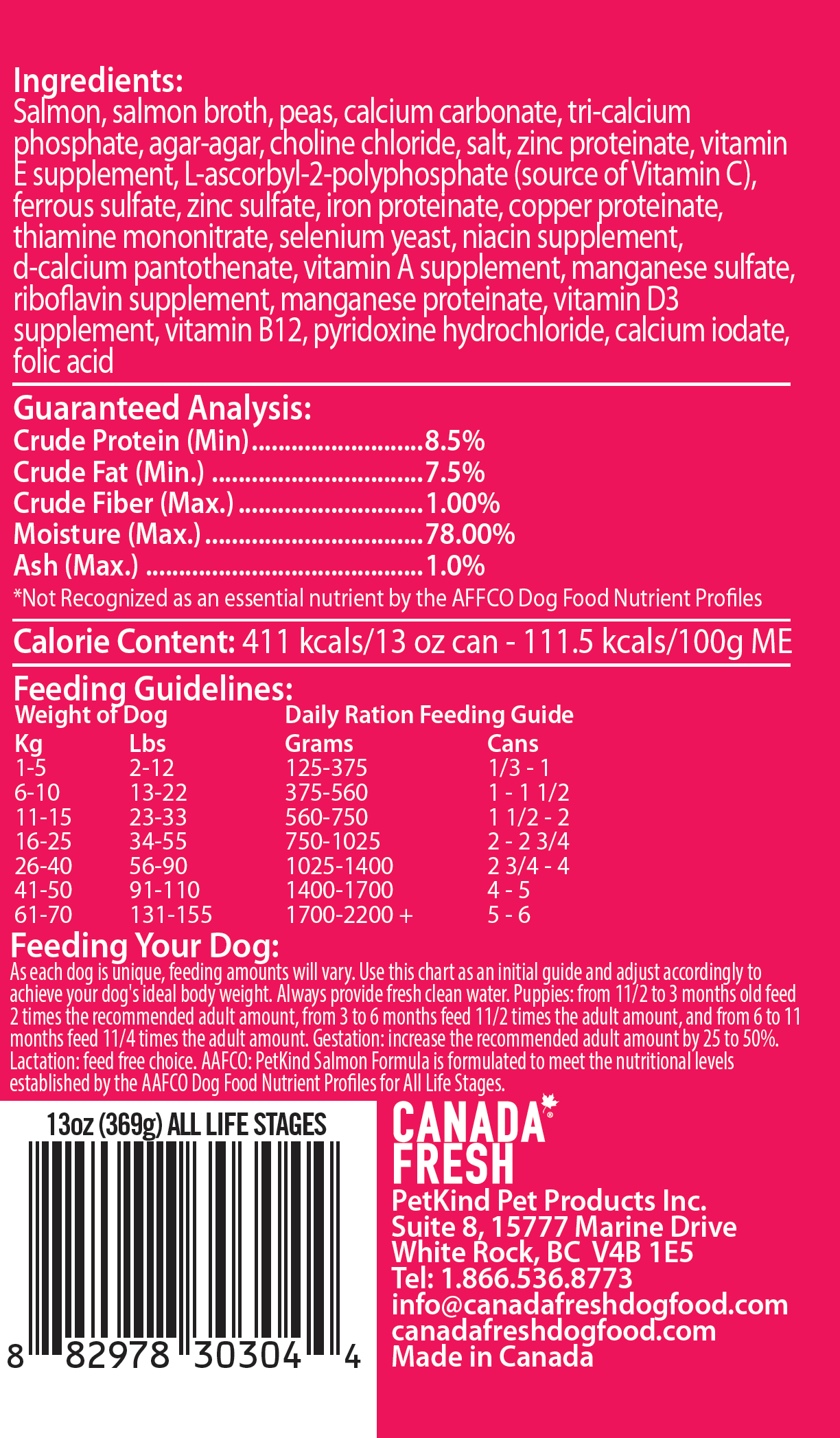 Canada Fresh Dog 369 g