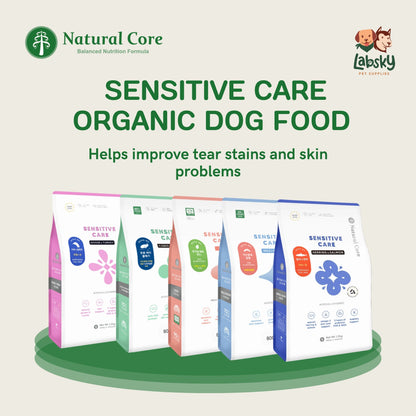 Natural Core Sensitive Care Hypoallergenic Small Bite Organic Dog Food for All Ages - Joint & Skin Health - Digestive Relief - Mealworm & Vege Varieties