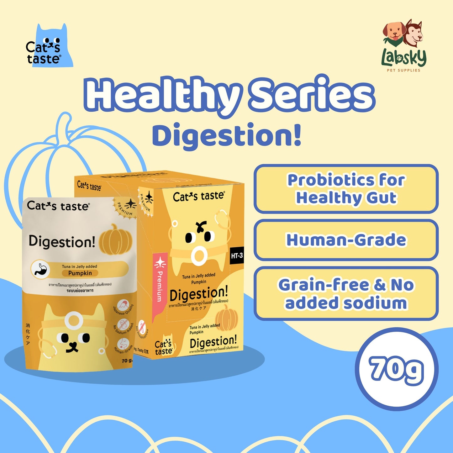 (PER PIECE) Cat's Taste Healthy Premium Jelly Skin Joint Digestion Hairball Immune Kidney Urinary Weight