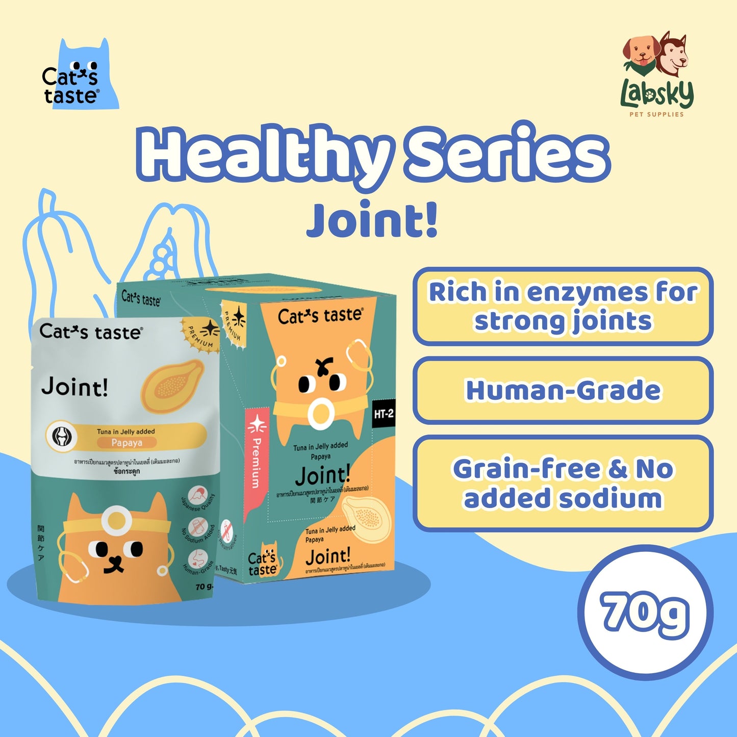 (PER PIECE) Cat's Taste Healthy Premium Jelly Skin Joint Digestion Hairball Immune Kidney Urinary Weight