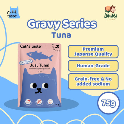(PER PC) Cat's Taste Premium Wet Cat Food in Gravy - Tuna Chicken Salmon Shrimp Anchovies Crab 75g