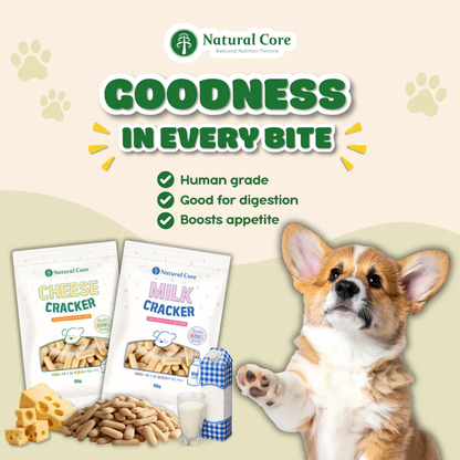 Natural Core Milk & Cheese Healthy Crackers Biscuit for Dog Made in Korea