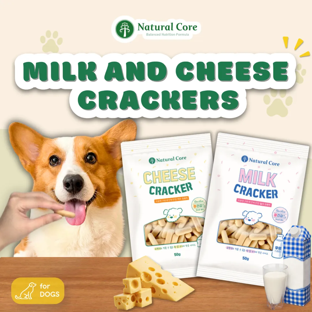 Natural Core Milk & Cheese Healthy Crackers Biscuit for Dog Made in Korea