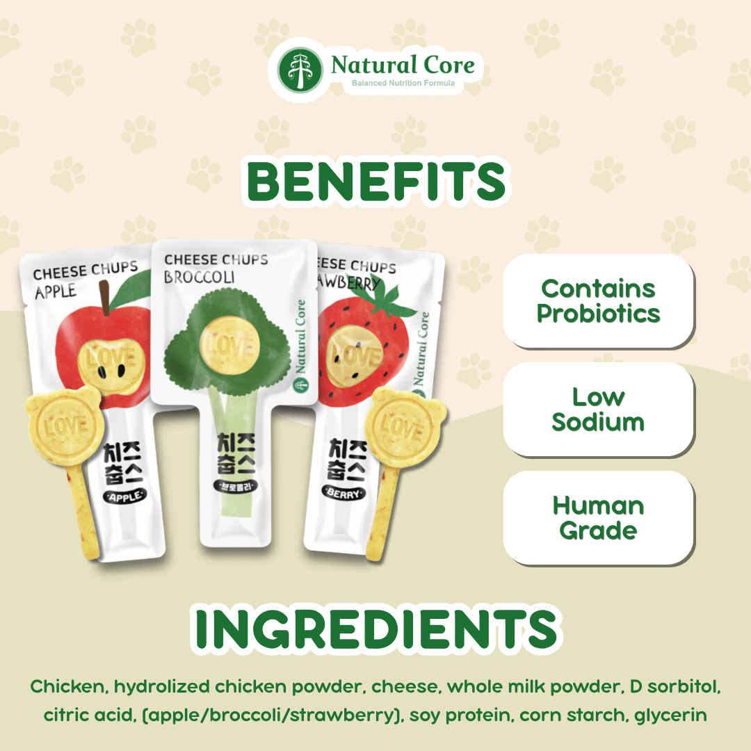 (PER PIECE) Natural Core Cheese Chups Healthy Lollipop Dog Treats Made in Korea