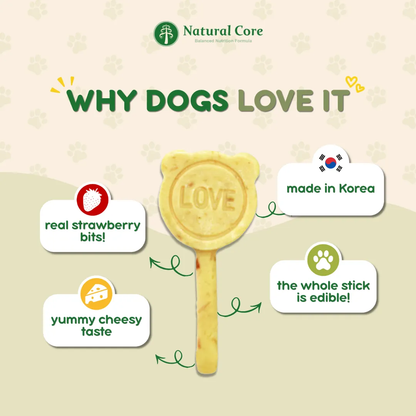 (VALUE BOX) Natural Core 10 pcsCheese Chups Healthy Lollipop Dog Treats Made in Korea