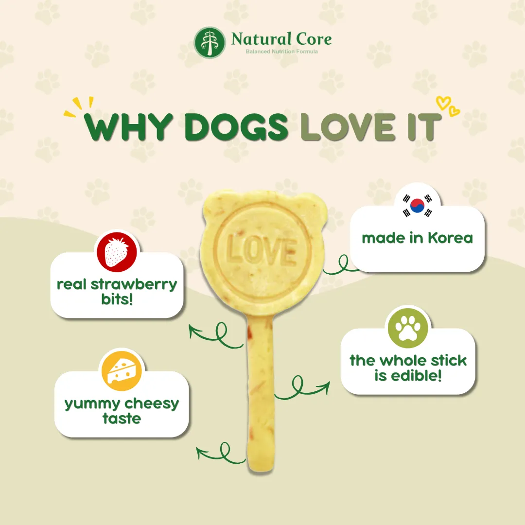 (PER PIECE) Natural Core Cheese Chups Healthy Lollipop Dog Treats Made in Korea