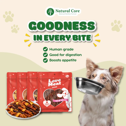 Natural Core Love Meat Chicken Cheese Duck Roll Meat Jerky Dog Treats  Made in Korea 160g