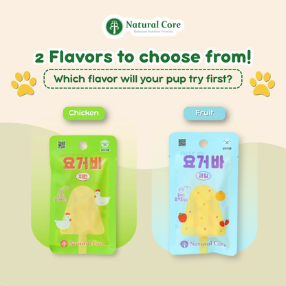 (VALUE BOX) Natural Core 10 pcs Probiotics Yogurt Bar for All Ages Dogs - Chicken Fruit