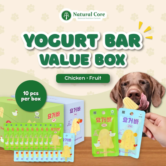 (VALUE BOX) Natural Core 10 pcs Probiotics Yogurt Bar for All Ages Dogs - Chicken Fruit