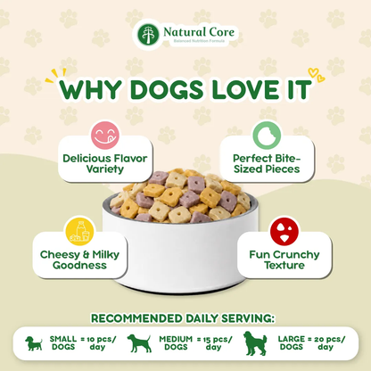 Natural Core Sweet Potato Oligochip Healthy Cookie Crispy Bite Size Probiotic Treat for Dogs