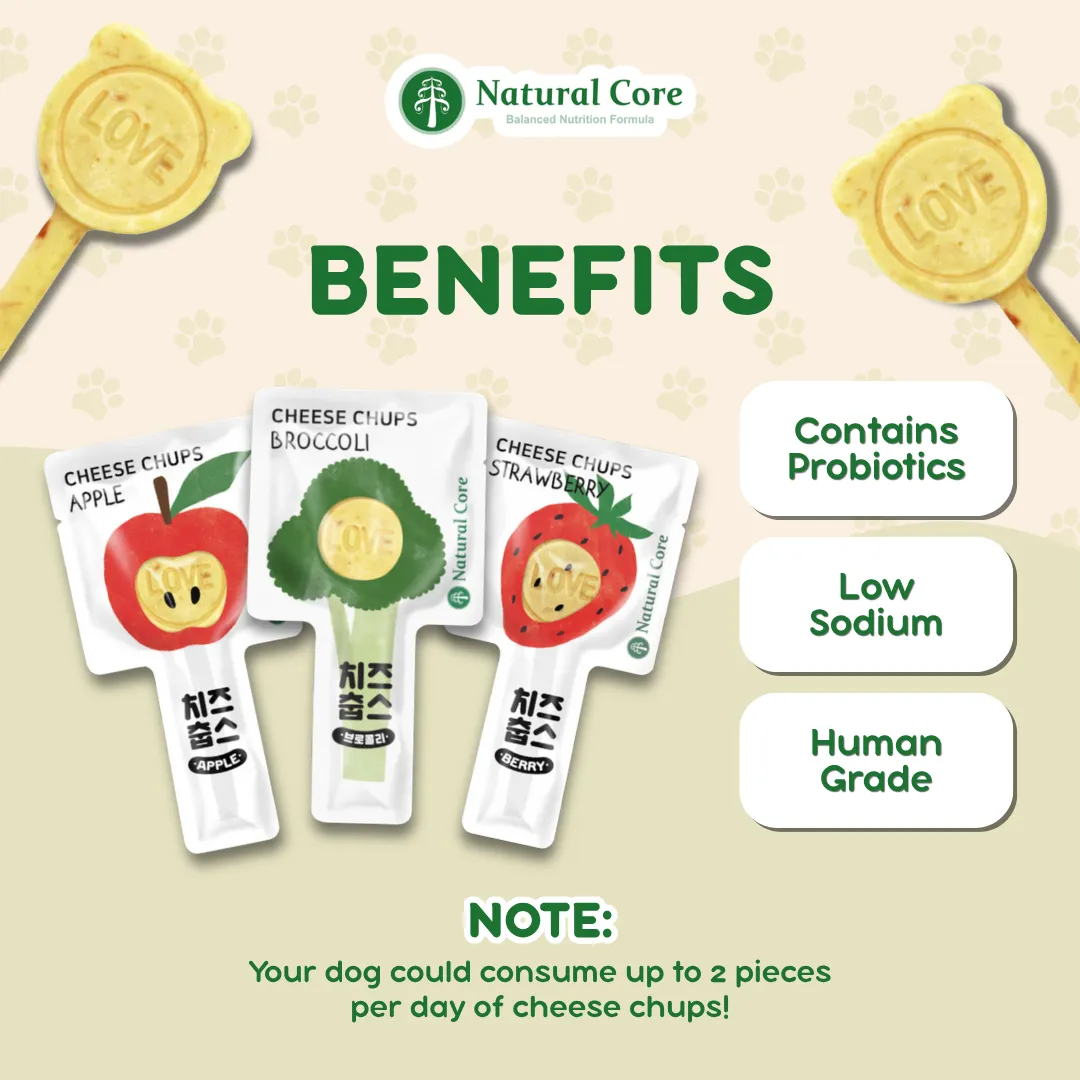 (PER PIECE) Natural Core Cheese Chups Healthy Lollipop Dog Treats Made in Korea
