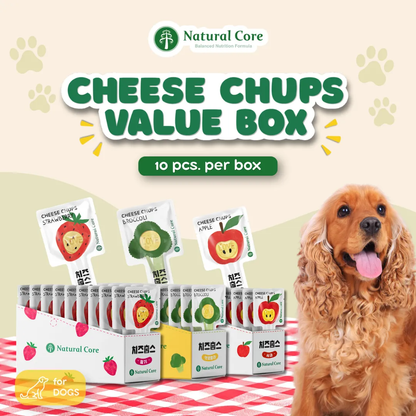 (VALUE BOX) Natural Core 10 pcsCheese Chups Healthy Lollipop Dog Treats Made in Korea