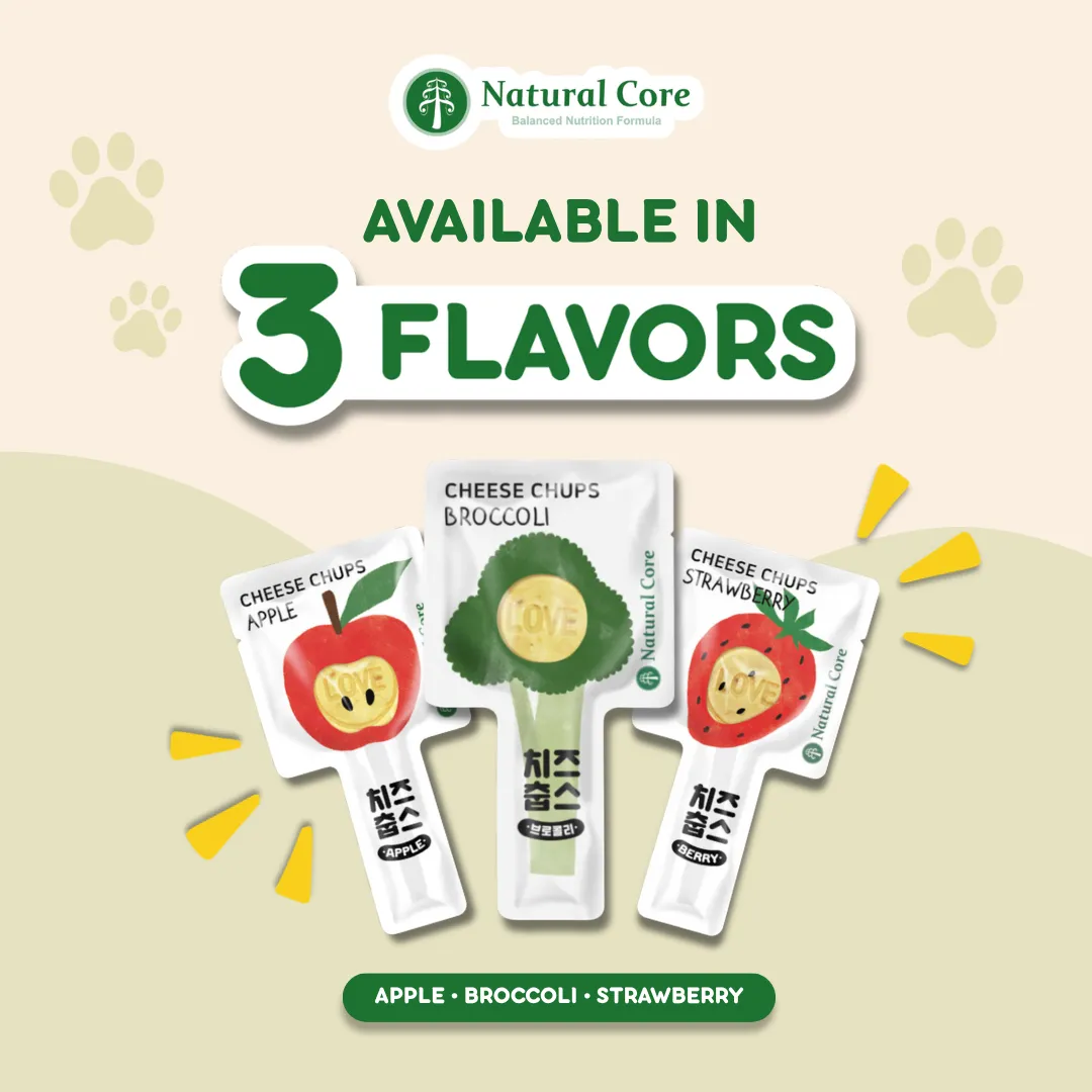 (VALUE BOX) Natural Core 10 pcsCheese Chups Healthy Lollipop Dog Treats Made in Korea