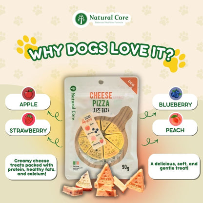 Natural Core Cheese Pizza Apple Blueberry Peach Strawberry Healthy Dog Treats Made in Korea 90g
