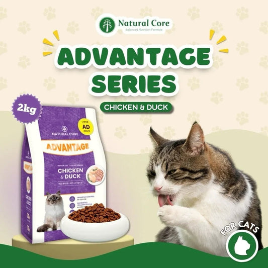 Natural Core Advantage Chicken & Duck Denmark Probiotics Cat Food All Life Stages Made in Korea 2kg