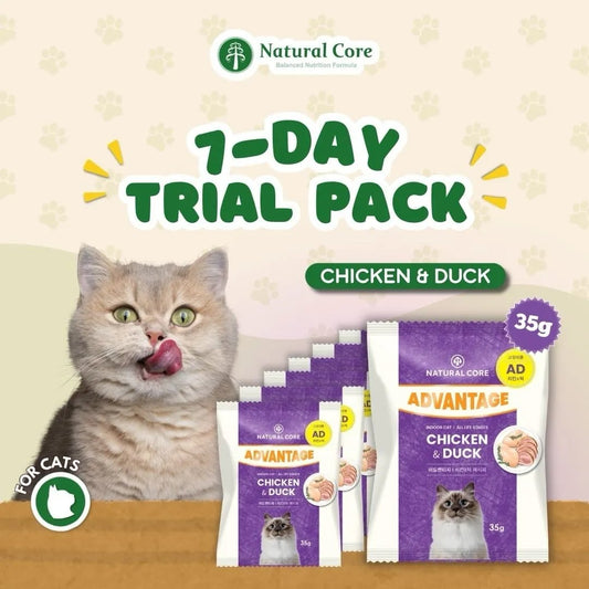 (7-DAY TRIAL PACK) Natural Core Advantage Digest Chicken & Duck Probiotics Cat Food Made in Korea