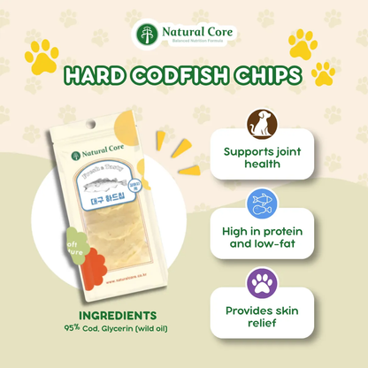Natural Core Dehydrated Codfish, Duck, Chicken, Scallop Dog and Cat Treats 30g
