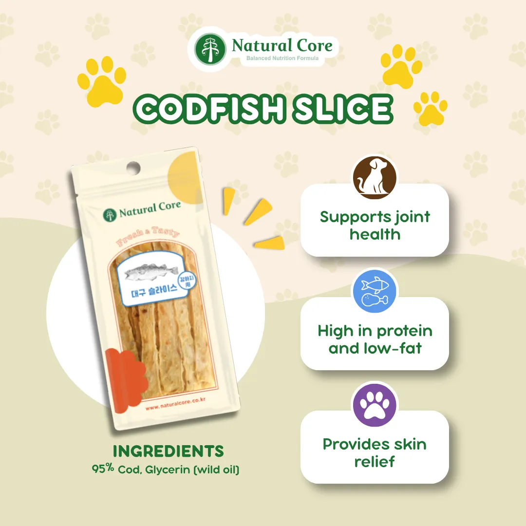 Natural Core Dehydrated Codfish, Duck, Chicken, Scallop Dog and Cat Treats 30g
