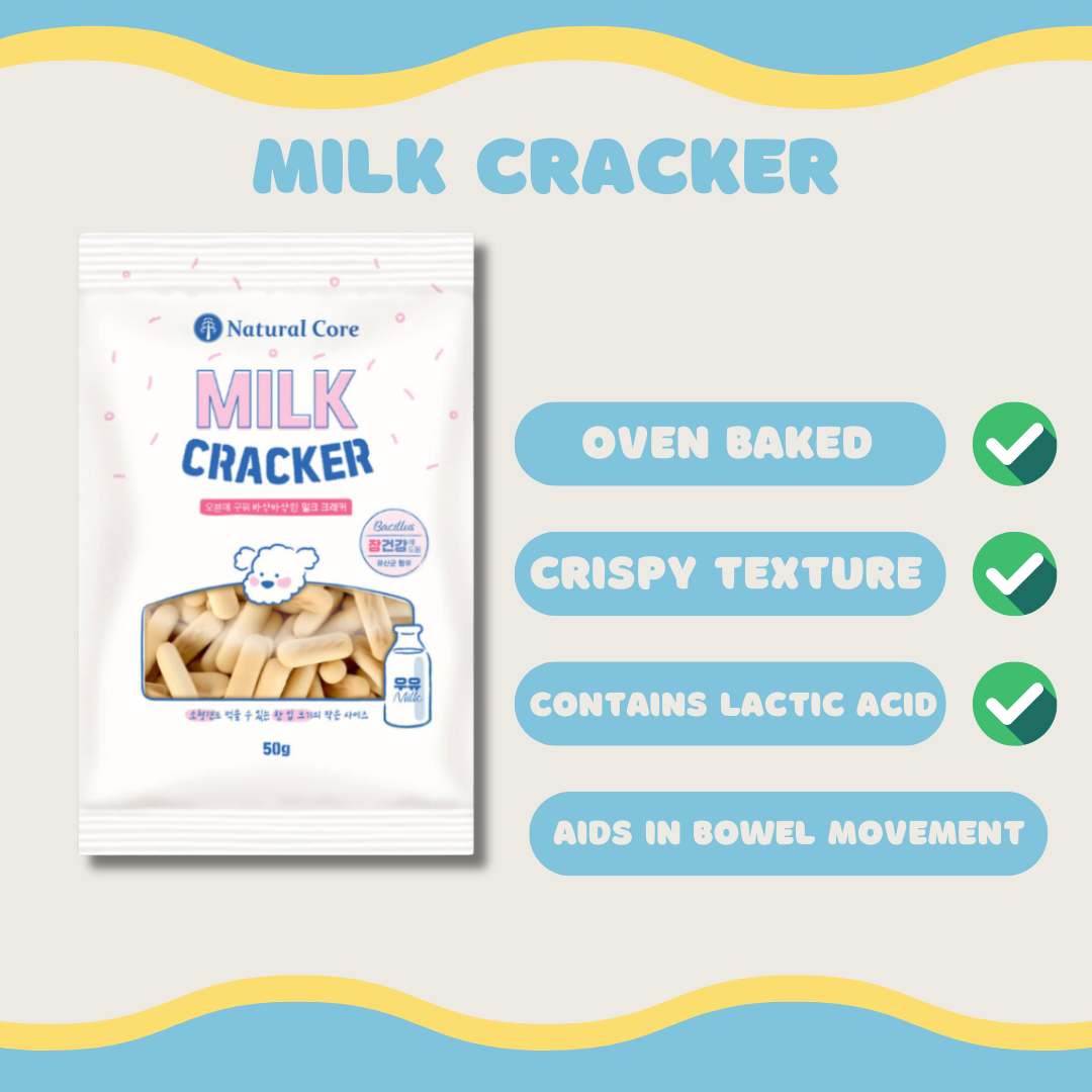 Natural Core Milk / Cheese Healthy Crackers Biscuit for Dog Made in Korea