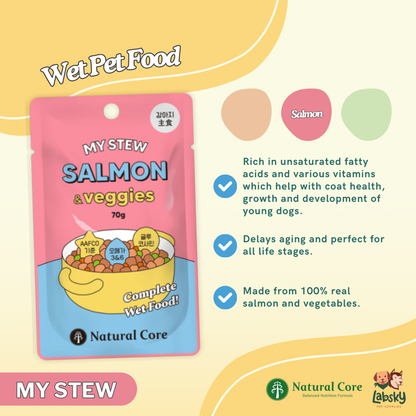 Natural Core My Stew Wet Food Beef, Duck, Salmon, Chicken, Veggies for Dogs 70 g