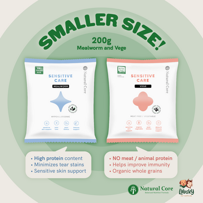 Natural Core Sensitive Care Hypoallergenic Organic Dog Food Kibbles All Ages (Small bite)