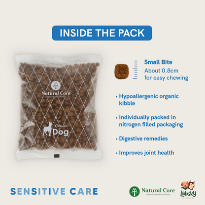 Natural Core Sensitive Care Hypoallergenic Organic Dog Food Kibbles All Ages (Small bite)