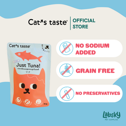 Cat's Taste Premium Wet Cat Food Tuna Chicken Salmon in Gravy 75g pouch