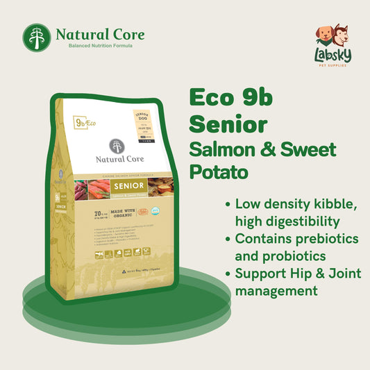 Natural Core Eco 9b Senior Salmon & Sweet Potato Organic Dog Food Hip Joint Support High Digestibility 1kg