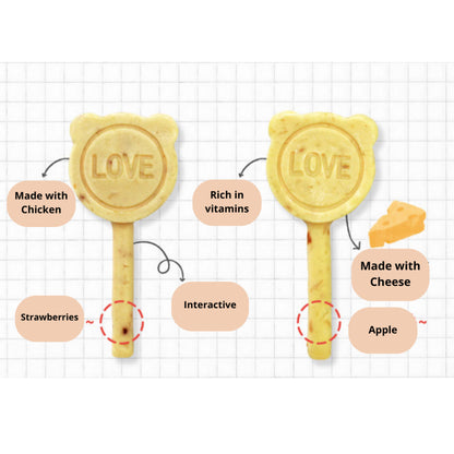 (PER PIECE) Natural Core Cheese Chups Healthy Lollipop Dog Treats Made in Korea