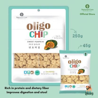 Natural Core Pumpkin Oligochip Healthy Cookie Crispy Bite Size Probiotic Treat for Dogs