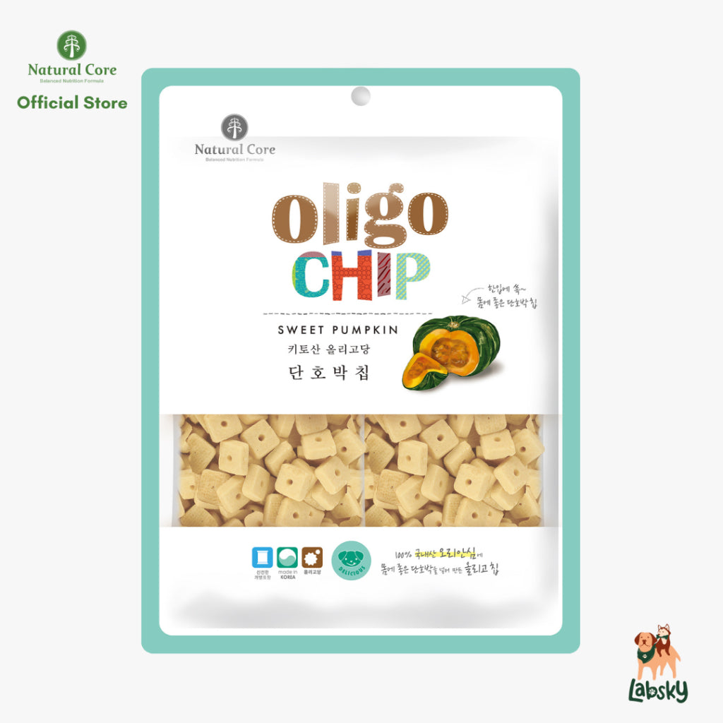 Natural Core Pumpkin Oligochip Healthy Cookie Crispy Bite Size Probiotic Treat for Dogs