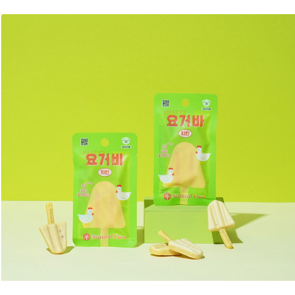 (VALUE BOX) Natural Core 10 pcs Probiotics Yogurt Bar for All Ages Dogs - Chicken Fruit