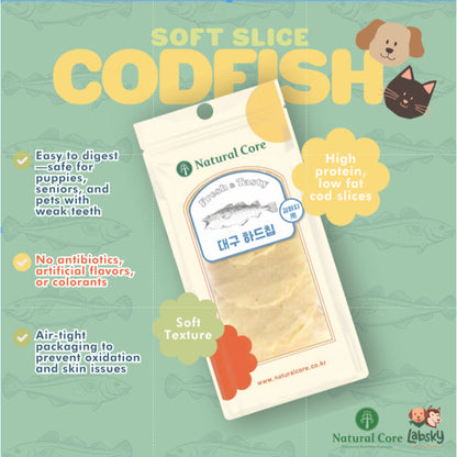 Natural Core Dehydrated Codfish, Duck, Chicken, Scallop Dog and Cat Treats 30g