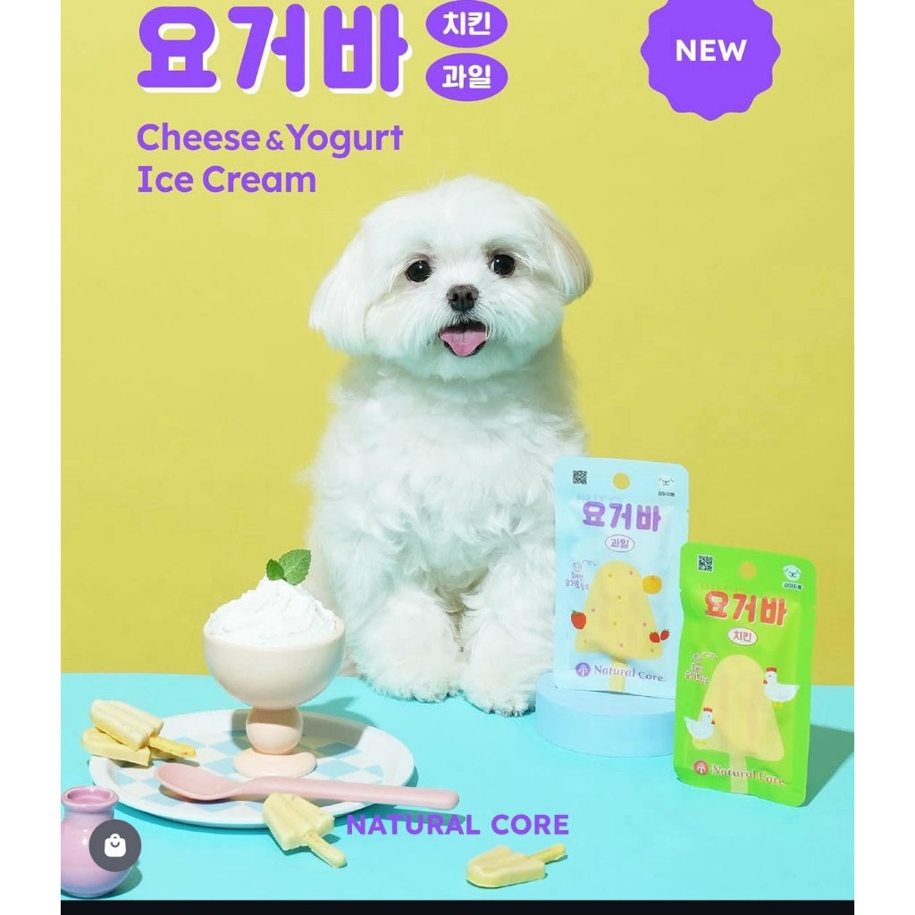 (VALUE BOX) Natural Core 10 pcs Probiotics Yogurt Bar for All Ages Dogs - Chicken Fruit