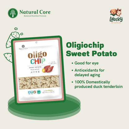 Natural Core Sweet Potato Oligochip Healthy Cookie Crispy Bite Size Probiotic Treat for Dogs