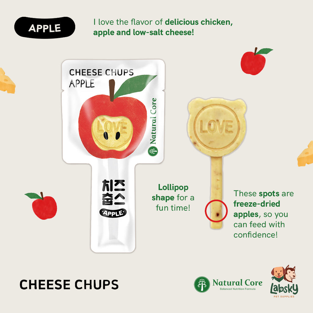 (PER PIECE) Natural Core Cheese Chups Healthy Lollipop Dog Treats Made in Korea