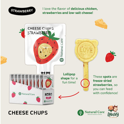 (VALUE BOX) Natural Core 10 pcsCheese Chups Healthy Lollipop Dog Treats Made in Korea