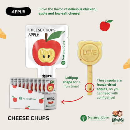(VALUE BOX) Natural Core 10 pcsCheese Chups Healthy Lollipop Dog Treats Made in Korea