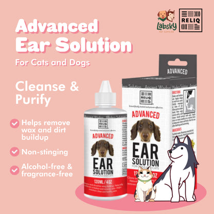 Reliq All Natural Advanced Ear Solution for Dogs and Cats