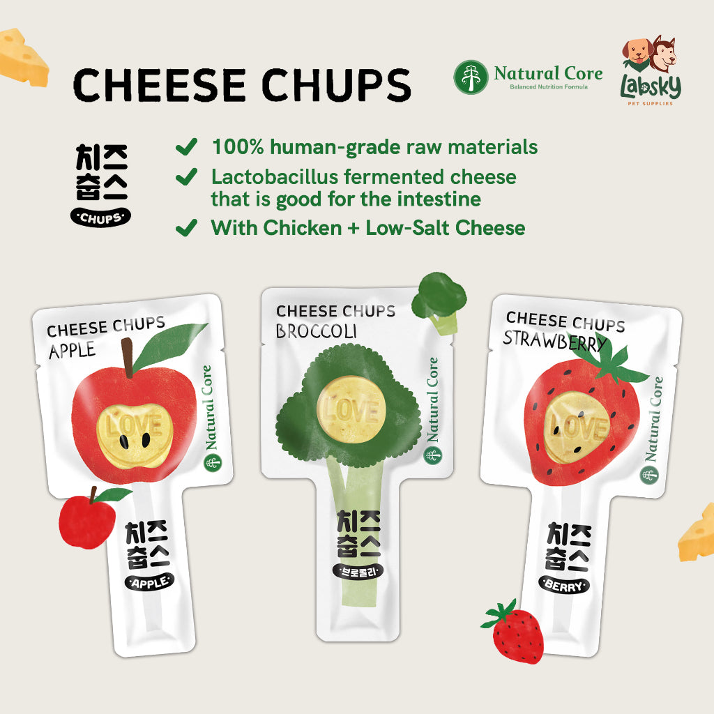 (PER PIECE) Natural Core Cheese Chups Healthy Lollipop Dog Treats Made in Korea