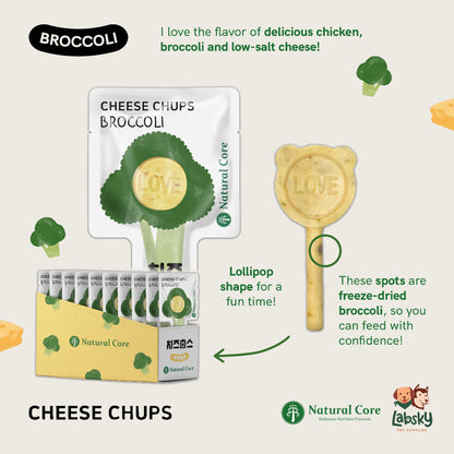 (VALUE BOX) Natural Core 10 pcsCheese Chups Healthy Lollipop Dog Treats Made in Korea