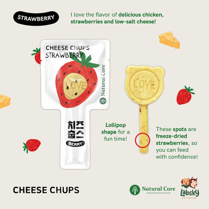(PER PIECE) Natural Core Cheese Chups Healthy Lollipop Dog Treats Made in Korea