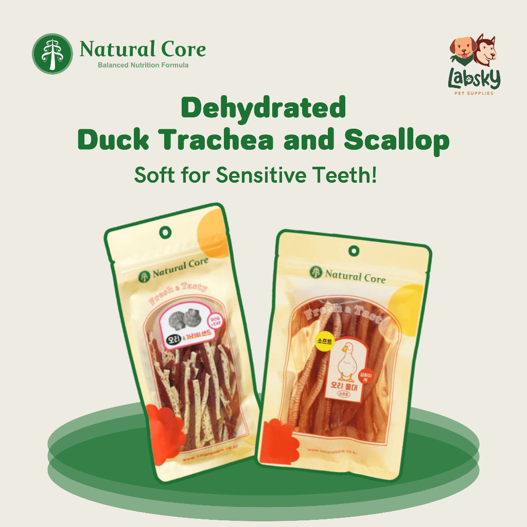 Natural Core Duck Trachea & Scallop Soft Treats for Dog 30g
